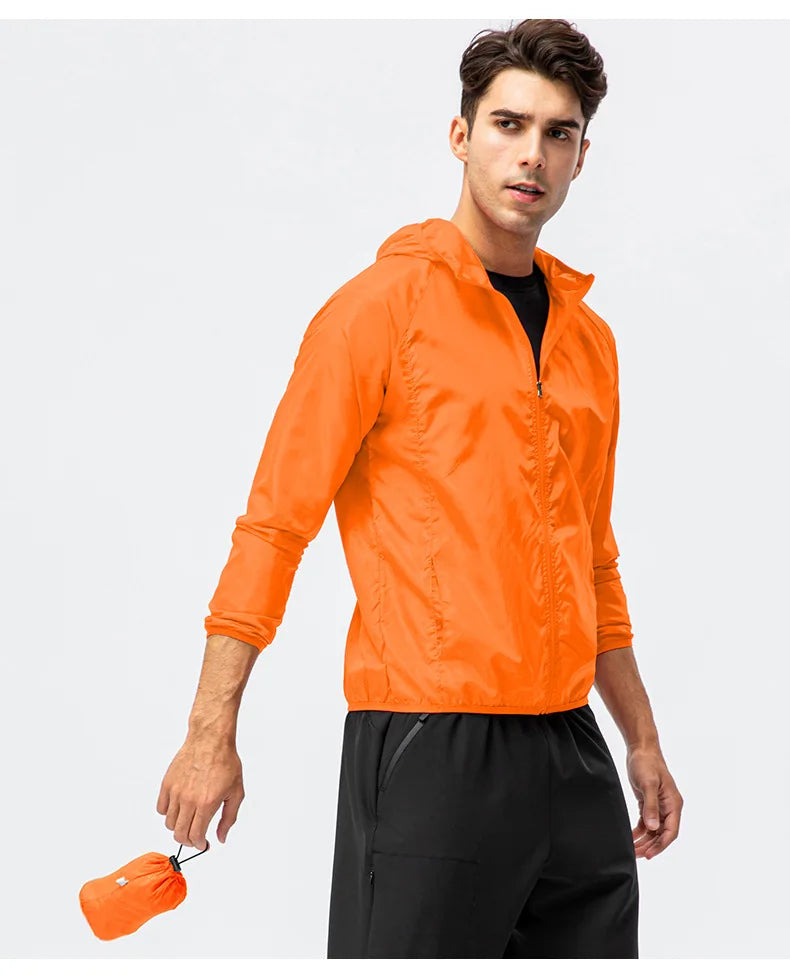 Unisex Waterproof Windbreaker Jacket – Sun Protection & Outdoor Use